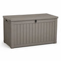 Baule da giardino in PP rettangolare grigio tortora 120 x 56 x 63 cm 320 L