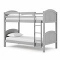 Letto a castello 90x190 cm in pino massello grigio rettangolare